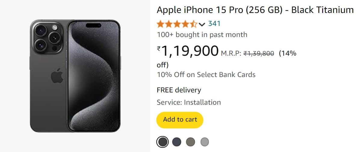 Get the iPhone 15 Pro for Only Rs 54,305! Huge Discount Inside!